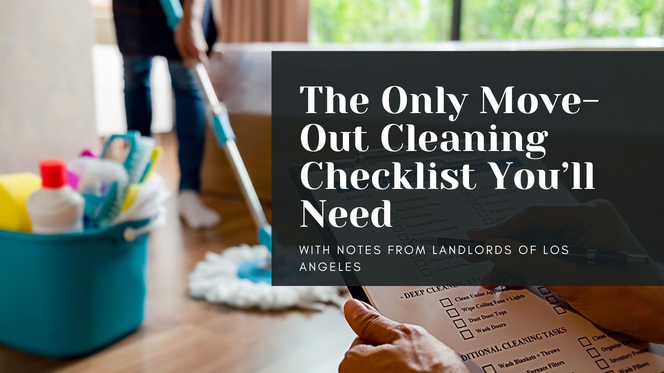 move out cleaning checklist from landlords of los angeles